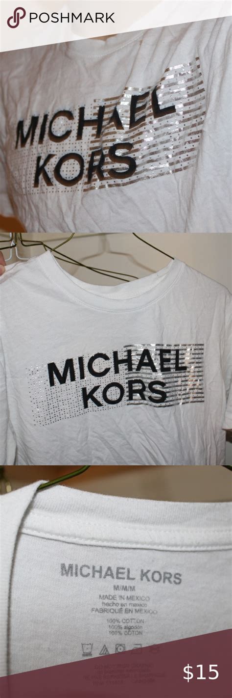 Short Sleeve Size Michael Kors White Shirts & Tops